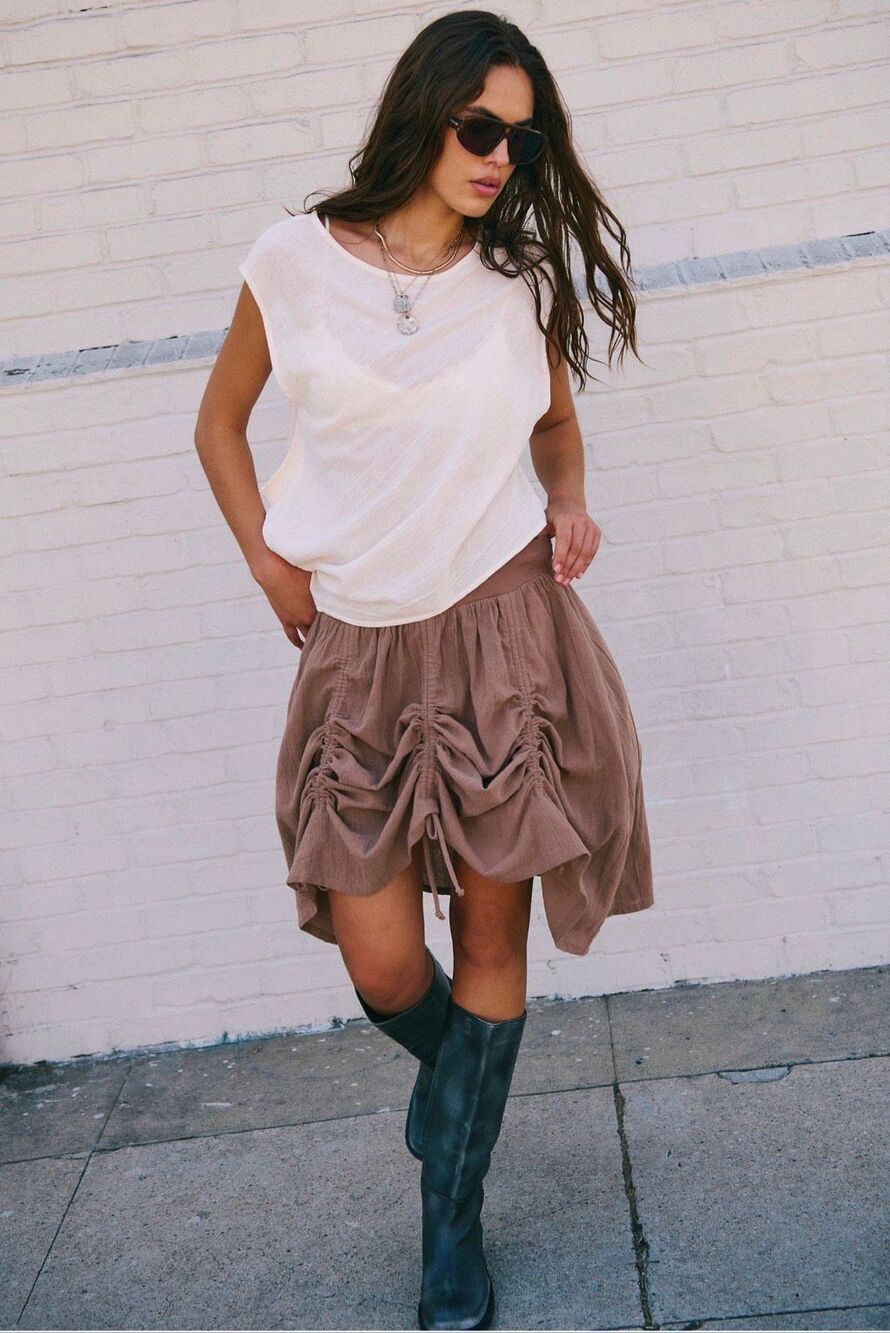 Free People Hustle and Bustle Skirt